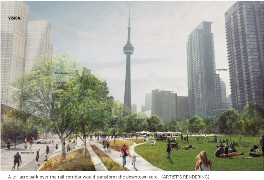 Image 22 Downtons Toronto 21-acre park over rail corridor - Screenshot